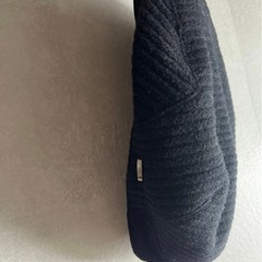 黒いリブ編みキャスケット ＣＡ4ＬＡの画像
