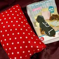 犬用 レインコート ポータブルレインパーカー 6L 赤  大型犬の画像