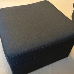 3人がけソファ ブラックデニム調の画像