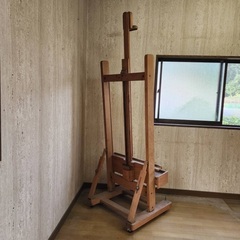 木製アトリエイーゼル 大型 油絵 室内用 デッサン キャンバス アンティークの画像