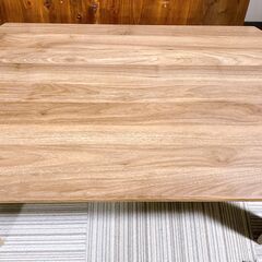 NITORI ローテーブル センターテーブル 折りたたみ  木目調  ライトブラウン の画像