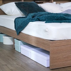 [幅186][キング]宮棚付き コンセント付き ライト付 木目調  LOWYAの画像