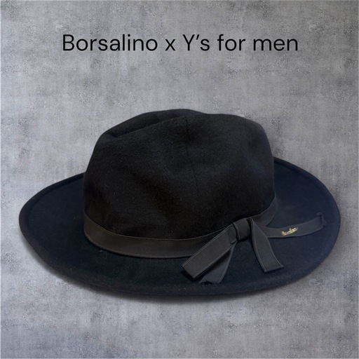 90s Y's for men × Borsalino 中折れフェルトハット 黒