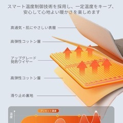 電気座布団❣️ホットマット 腰クッション 一体型 ランバーサポートクッションの画像