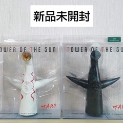 新品未開封4点★太陽の塔 通常 限定ブロンズカラー フィギュア ピンバッジ 表と裏 ピンズ 岡本太郎 大阪万博 の画像