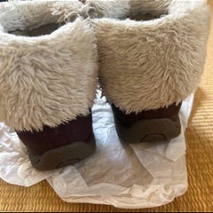 ブラウン リボン付き ブーツ 16.5cmの画像