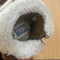 ブラウン リボン付き ブーツ 16.5cmの画像