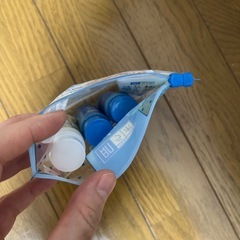 お泊まりセット　使用済みで残量はまちまちですの画像