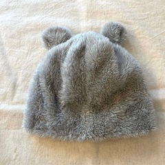 【美品】ベビーモコモコ帽子/44㎝の画像
