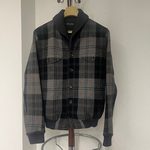 グッチ　ブルゾン　コート　チェック　メンズ