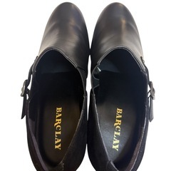 【新品】BARCLAY バークレー プレーンブーティ 23cm ブラック 元箱付の画像