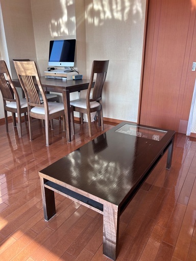 大塚家具ダイニングテーブルセット(テーブル＋椅子4脚)