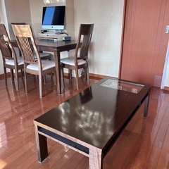 大塚家具ダイニングテーブルセット(テーブル＋椅子4脚)の画像