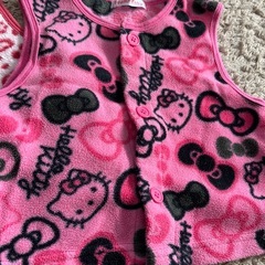 【サイズ80】スリーパー2枚　ハローキティ　豹柄の画像