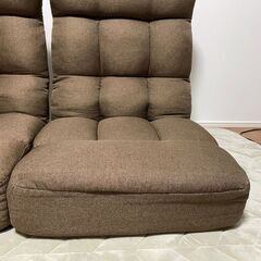 ニトリ　1人掛け座椅子・ソファ　つながるハイバックポケットコイル座椅子(ロダトール BR)の画像