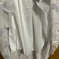 ワンピース　膝下丈　半袖　夏用　シフォン生地　裏地ありの画像