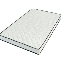 ダブルベッドホワイトマットレス付 の画像