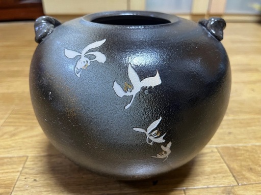 信楽焼？ 花器 花入 花瓶 壷 フラワーベース 焼き物 (タカ) 上島の家庭