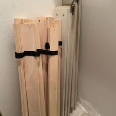 ★シングルベッド★マットレス付／ベッドフレーム／モダンデコの画像