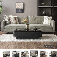 ガラス天板　ローテーブル　高級　ブラック　収納付きの画像