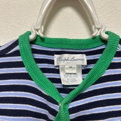 ラルフローレン　半袖ロンパース　ボーダー　9M(70サイズ)　男の子　ベビーの画像