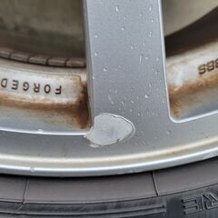 スタッドレス用にスバル純正OP　BBS　RV722　鍛造　17×7j+48　 FORGED　17インチ　PCD100 5H　4本セットの画像