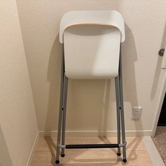 IKEA ハイスツール 椅子 白 折りたたみ 美品 引き取り限定の画像