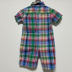 ラルフローレン　半袖ロンパース　チェック柄　70サイズ　男の子　ベビーの画像