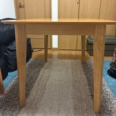 ダイニングテーブル 幅120 木製 天然木突板　オーク 食卓　の画像