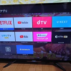 無料配送 HDD内蔵 録画機能付き 2018年 49V型 FUNAI/フナイ4K FL-49U4010 おまかせ録画 HDR10 Youtube 多機能リモコン付き(710）の画像