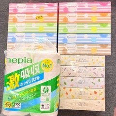 ボックスティッシュ 箱ティッシュ まとめ売り キッチンペーパー クッキングペーパの画像