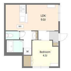 💸敷礼無料！快適な暮らしをサポートする1LDK！