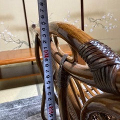 籐 ラタン 2人掛けベンチ｜和室に合う通気性の良い軽量ソファ の画像