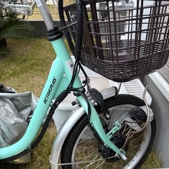 三輪電動自転車ミムゴ グリーンの画像