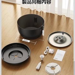 【新品】猫 給水器 3L ペット用循環式自動給水器 ステンレス製の水受けトレイ  の画像