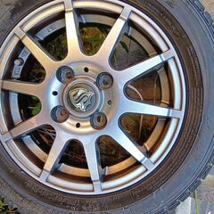 155/65r13 pcd100mm４穴　アルミホイール４本　タイヤ付きの画像