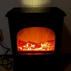 ★レトロ風★ 暖炉風 電気ストーブ CH-1331／炎ゆらぎ・ファンヒーター おしゃれ！の画像