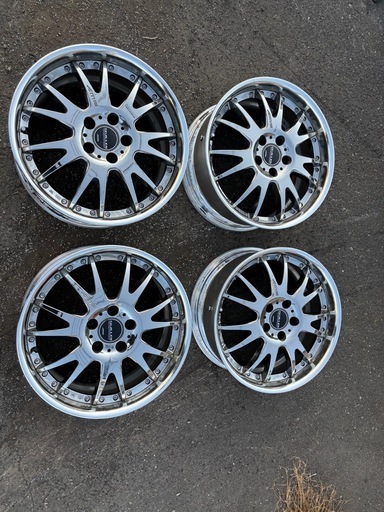 AME シャレンMX 18インチ8.5J＋37 114.3 5H (よっしー) 大麻のタイヤ