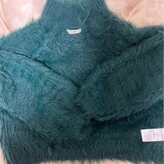 ❤️MURUA❤️ティール ファー風ニット ハイネックの画像