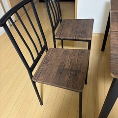 【12/26取りに来れる方限定】ダイニングテーブルセット　椅子4脚付きの画像