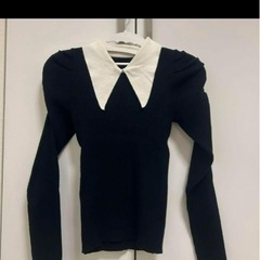 【新品未使用】GRL グレイル 長袖 襟付パワショルニットトップス の画像