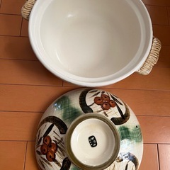 4、5人用　　未使用10号萬古焼土鍋の画像