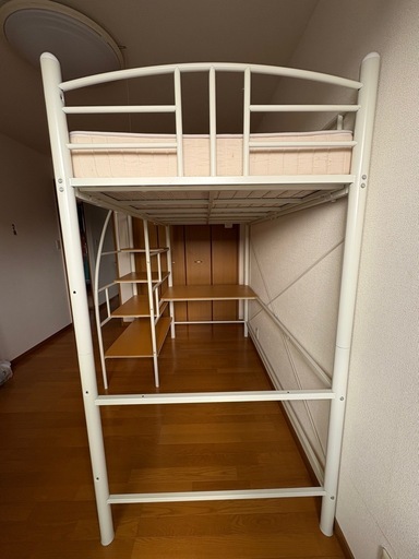 デスク付きロフトベッド　分解済み　