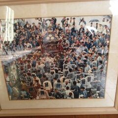 祭りの額入り写真２点の画像