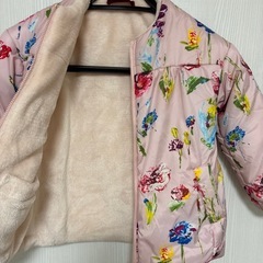 【美品】ハッカキッズ　リバーシブル　花柄コート　110センチの画像