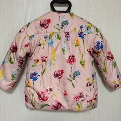 【美品】ハッカキッズ　リバーシブル　花柄コート　110センチの画像