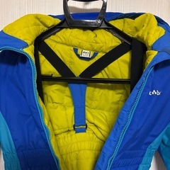 【極美品】モンベル　キッズ　子供　パウダーカバーオール　110センチ　つなぎの画像