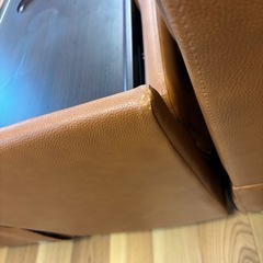 直接取引可　ヤマダオリジナル電動リクライニングソファ　ライトブラウン　3人掛けの画像