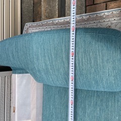 No.121m　ターコイズブルー 3人掛けソファの画像