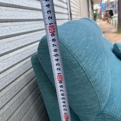 No.121m　ターコイズブルー 3人掛けソファの画像